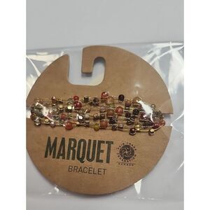 Marquet Multicolor Beaded  Bracelet - Gold Accents